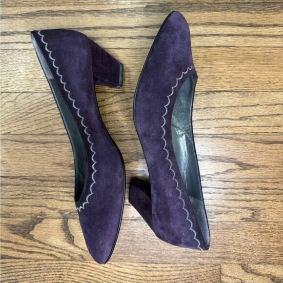 Magli Purple Velvet vintage Flats - Picture 1 of 13
